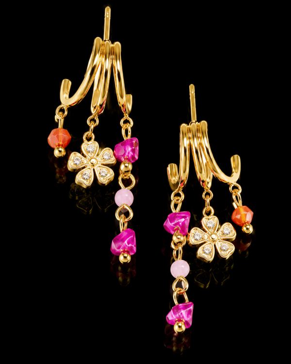 Обеци | Pink Blossom Charm